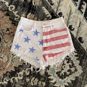 NEW: PATRIOTIC DENIM SHORTS